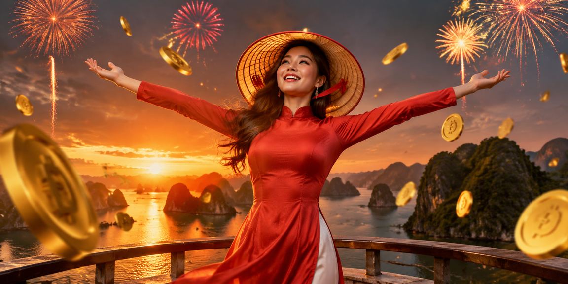 Người chơi esports đặt cược tại vịnh Hạ Long với nón lá truyền thống
