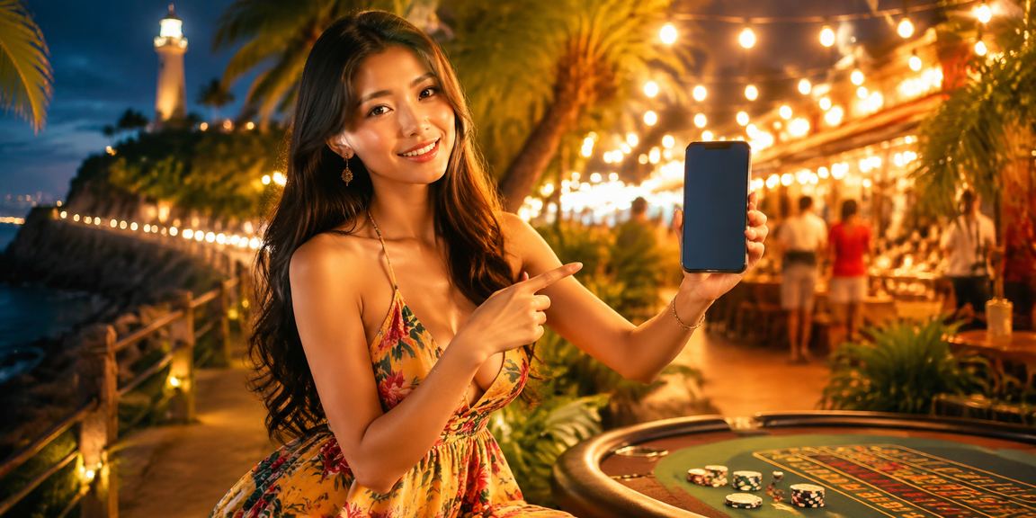 Cảnh chơi Baccarat live casino vào buổi tối tại Vũng Tàu